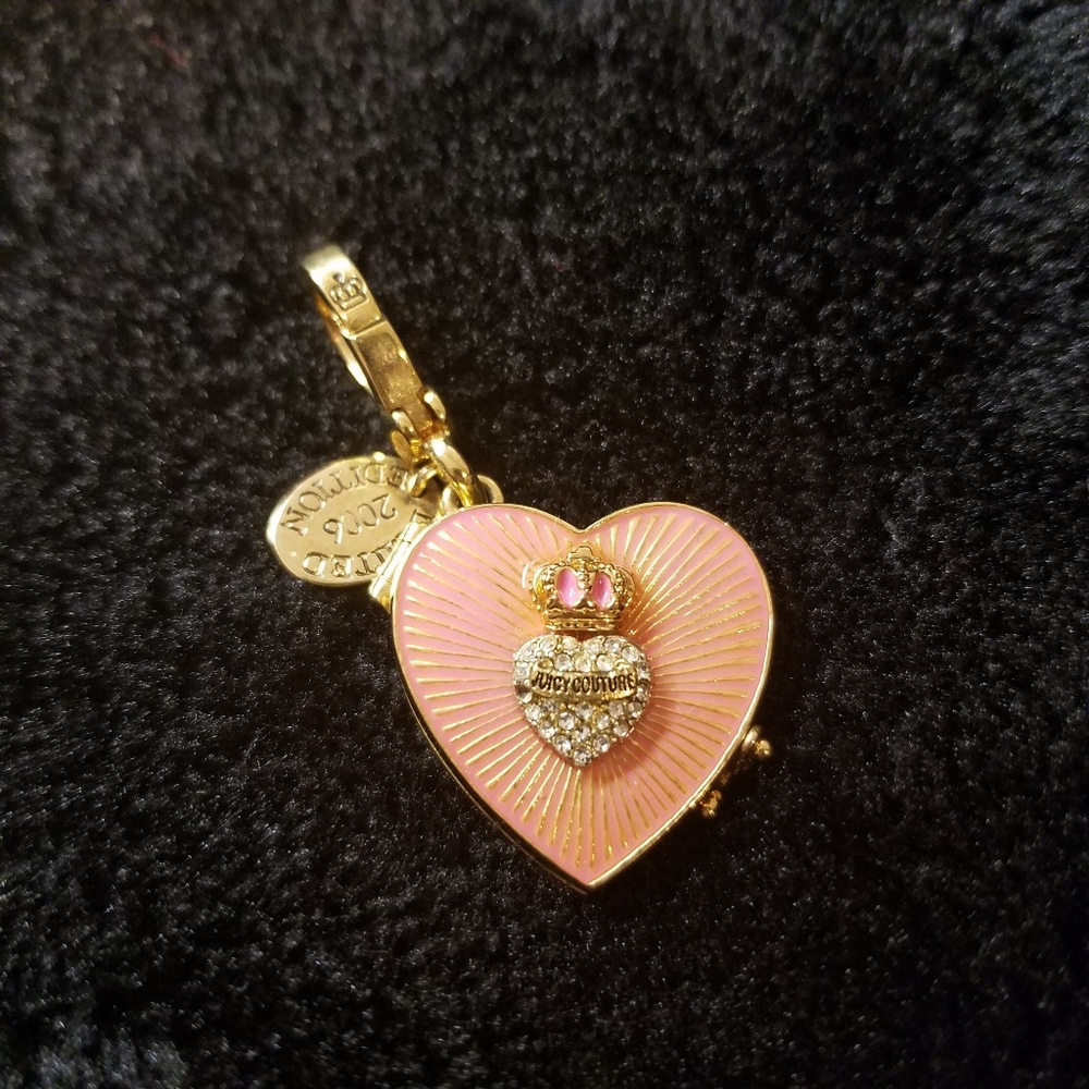Juicy Couture gold heart locket charm
